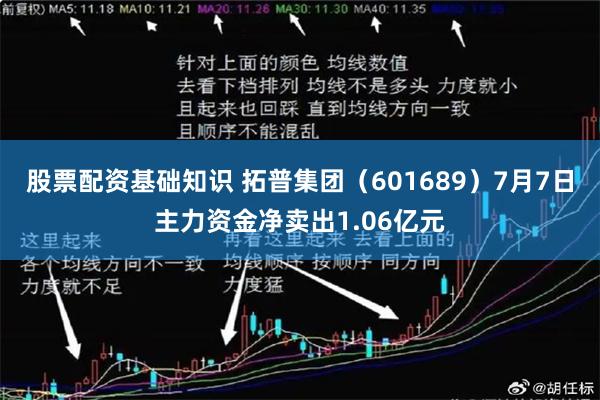 股票配资基础知识 拓普集团（601689）7月7日主力资金净卖出1.06亿元