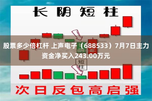 股票多少倍杠杆 上声电子（688533）7月7日主力资金净买入243.00万元
