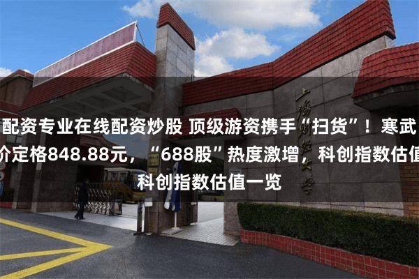 配资专业在线配资炒股 顶级游资携手“扫货”！寒武纪股价定格848.88元，“688股”热度激增，科创指数估值一览
