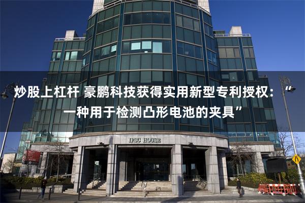 炒股上杠杆 豪鹏科技获得实用新型专利授权：“一种用于检测凸形电池的夹具”
