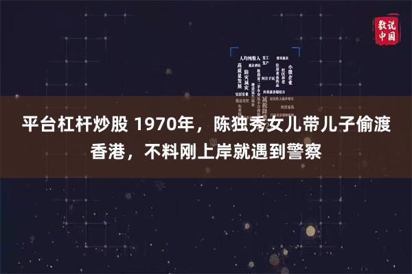 平台杠杆炒股 1970年,陈独秀女儿带儿子偷渡香港,不料刚上岸就遇到警察