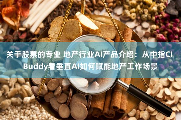 关于股票的专业 地产行业AI产品介绍:从中指CI Buddy看垂直AI如何赋能地产工作场景