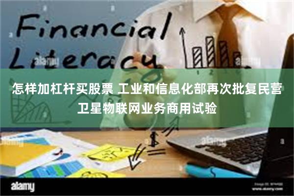 怎样加杠杆买股票 工业和信息化部再次批复民营卫星物联网业务商用试验