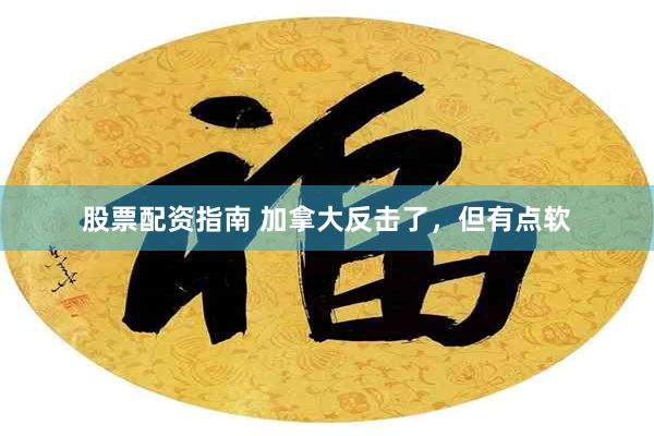 股票配资指南 加拿大反击了，但有点软