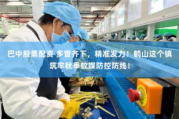 巴中股票配资 多管齐下，精准发力！鹤山这个镇筑牢秋季蚊媒防控防线！