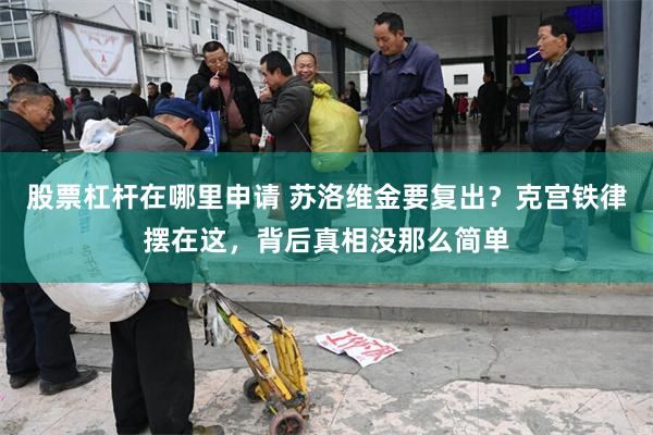 股票杠杆在哪里申请 苏洛维金要复出？克宫铁律摆在这，背后真相没那么简单